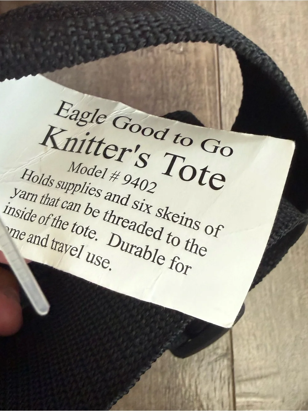 Eagle Good to Go Knitting‎ Craft Bag Orange Canvas Crossbody Pockets Zipper Tote